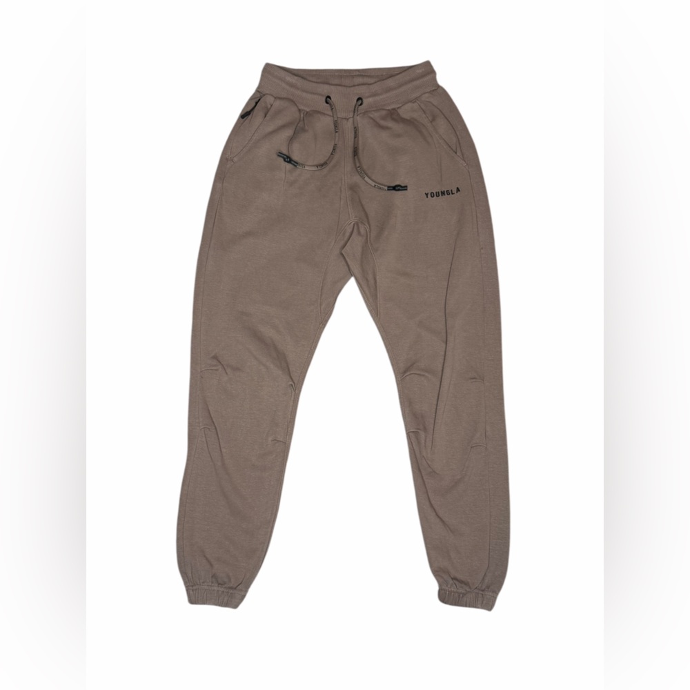 YoungLA Fleece Jogger Sweatpants – Brown –‎ Size Small